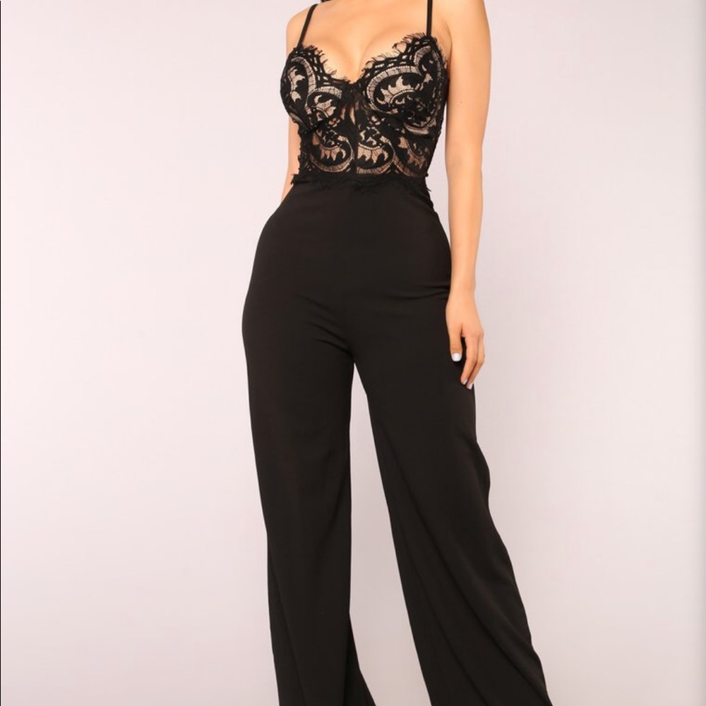Fashion Nova Lace Top Jumpsuit